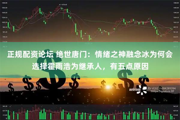 正规配资论坛 绝世唐门：情绪之神融念冰为何会选择霍雨浩为继承人，有五点原因